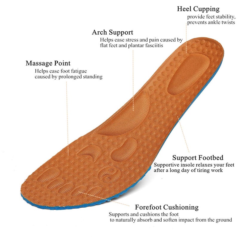 INMINPIN Unisex Slippers Casual Clog House Shoes Comfort Slip-On Walking Mules with Indoor Outdoor Anti-Skid Sole for Men and Women, Blue Orange, 9 Women/7.5 Men - Image 3